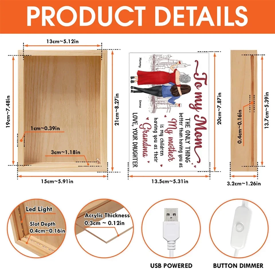 A Mother’s Love, A Grandmother’s Wisdom - Family Personalized Custom Frame Light Box - Gift For Mom, Grandma 6 A Mother’s Love, A Grandmother’s Wisdom - Family Personalized Custom Frame Light Box - Gift For Mom, Grandma - Image 6