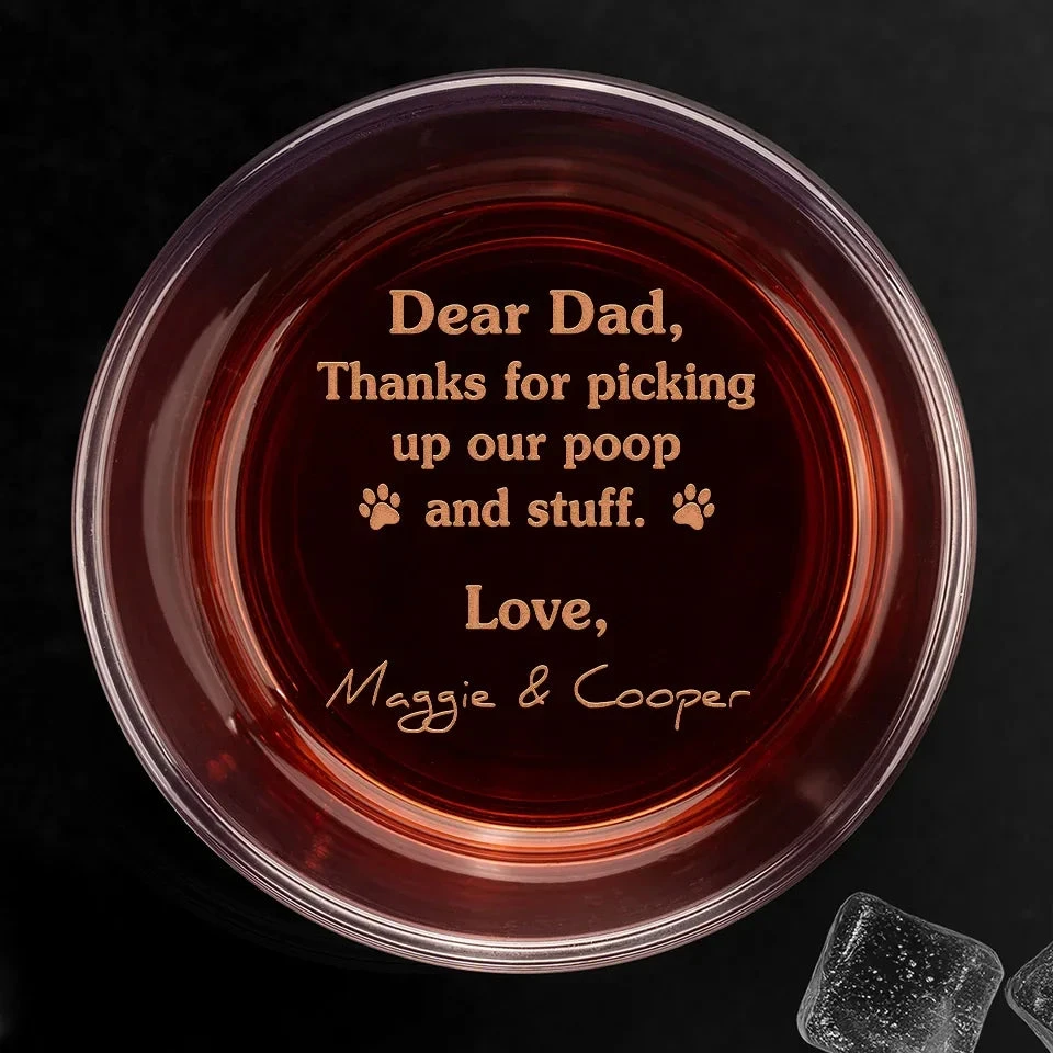 Thanks For Picking My Poop And Stuff - Dog & Cat Personalized Custom Whiskey Glass - Gift For Pet Owners, Pet Lovers 1 Thanks For Picking My Poop And Stuff - Dog & Cat Personalized Custom Whiskey Glass - Gift For Pet Owners, Pet Lovers