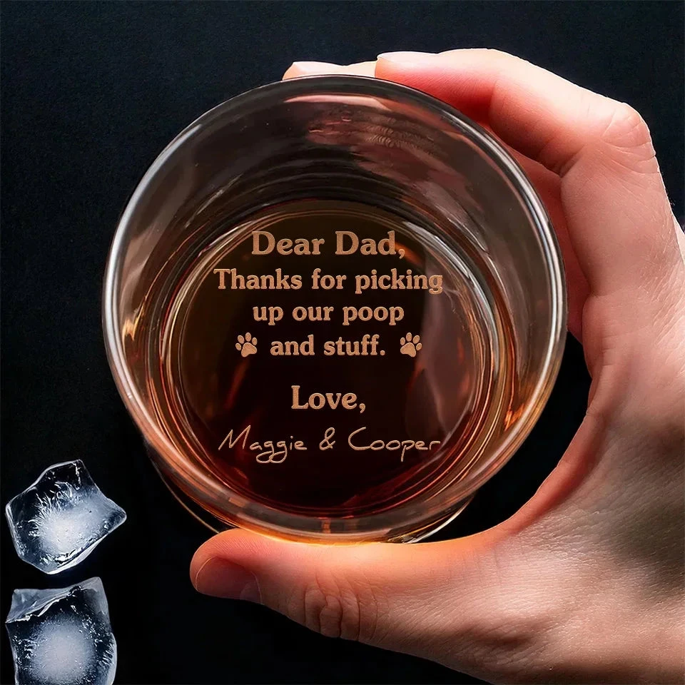 Thanks For Picking My Poop And Stuff - Dog & Cat Personalized Custom Whiskey Glass - Gift For Pet Owners, Pet Lovers 3 Thanks For Picking My Poop And Stuff - Dog & Cat Personalized Custom Whiskey Glass - Gift For Pet Owners, Pet Lovers - Image 3