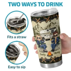 Home Is Where We Pitch Our Tent - Couple Personalized Custom Tumbler - Gift For Husband Wife, Camping Lovers 7 Home Is Where We Pitch Our Tent - Couple Personalized Custom Tumbler - Gift For Husband Wife, Camping Lovers -Pawfect House Store 677cb08ea35d8