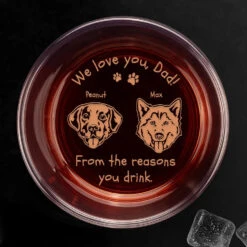 From The Reason You Drink, To The Reason You Smile Every Day - Dog Personalized Custom Whiskey Glass - Gift For Pet Owners, Pet Lovers