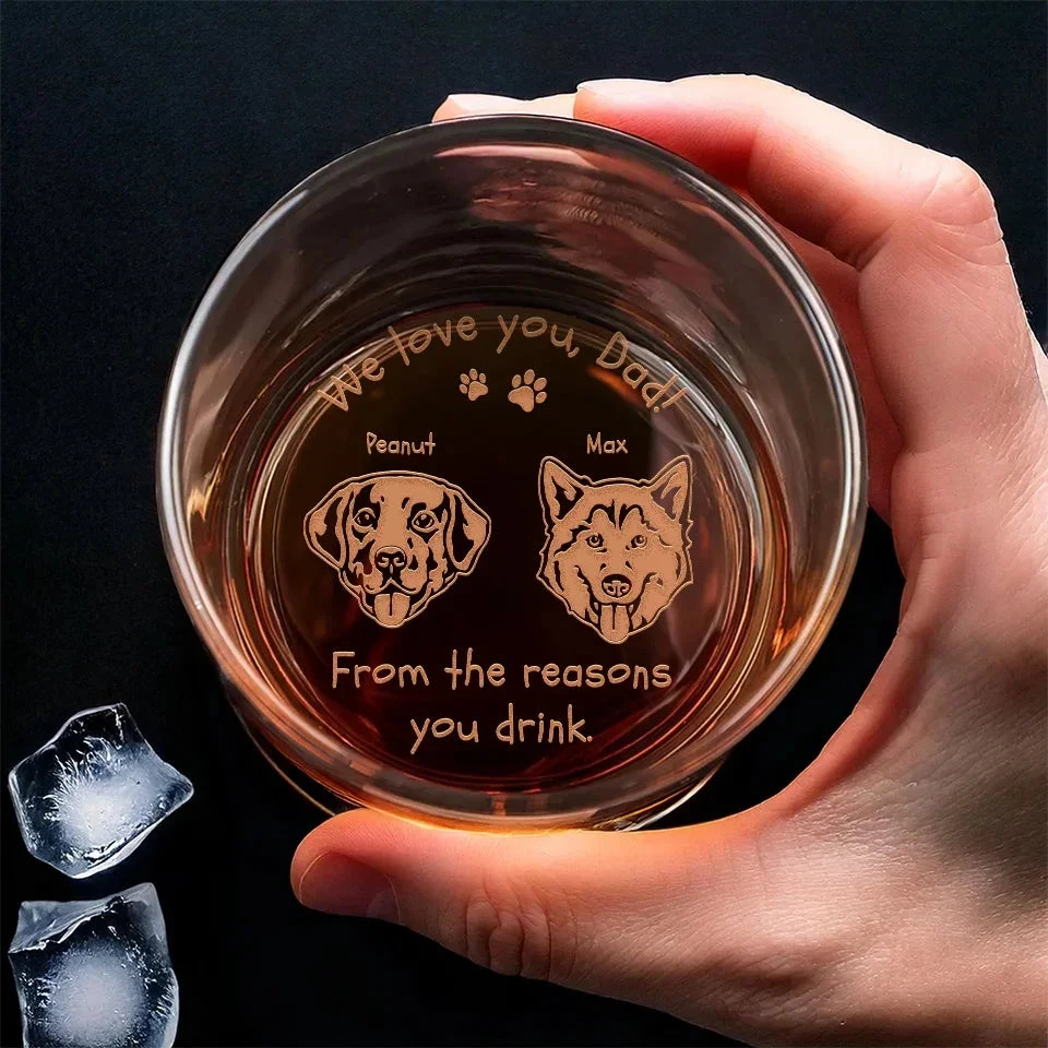 From The Reason You Drink, To The Reason You Smile Every Day - Dog Personalized Custom Whiskey Glass - Gift For Pet Owners, Pet Lovers 3 From The Reason You Drink, To The Reason You Smile Every Day - Dog Personalized Custom Whiskey Glass - Gift For Pet Owners, Pet Lovers - Image 3