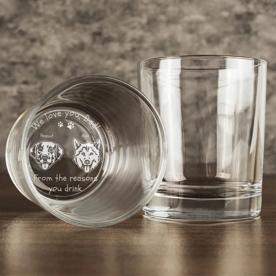 From The Reason You Drink, To The Reason You Smile Every Day - Dog Personalized Custom Whiskey Glass - Gift For Pet Owners, Pet Lovers 4 From The Reason You Drink, To The Reason You Smile Every Day - Dog Personalized Custom Whiskey Glass - Gift For Pet Owners, Pet Lovers - Image 4