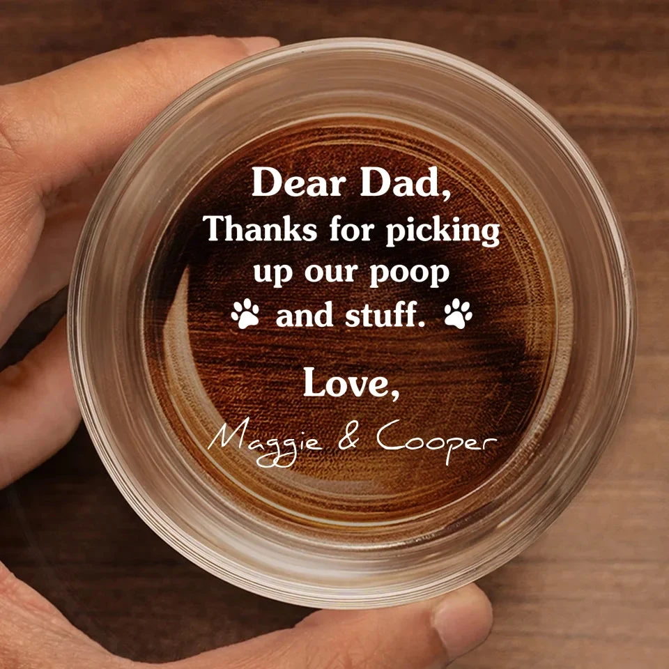 Thanks For Picking My Poop And Stuff - Dog & Cat Personalized Custom Whiskey Glass - Gift For Pet Owners, Pet Lovers 2 Thanks For Picking My Poop And Stuff - Dog & Cat Personalized Custom Whiskey Glass - Gift For Pet Owners, Pet Lovers - Image 2