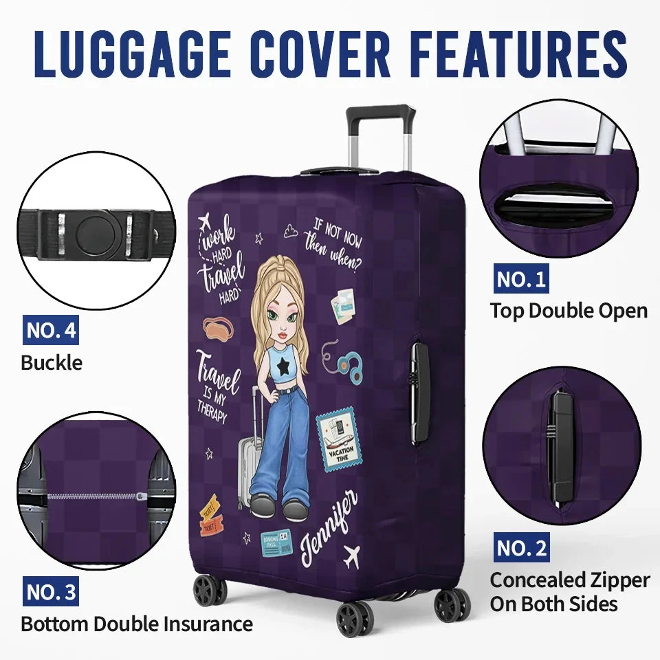 The Sky Is Calling And I Must Go - Travel Personalized Custom Luggage Cover - Summer Vacation Gift, Gift For Adventure Travel Lovers 5 The Sky Is Calling And I Must Go - Travel Personalized Custom Luggage Cover - Summer Vacation Gift, Gift For Adventure Travel Lovers - Image 5