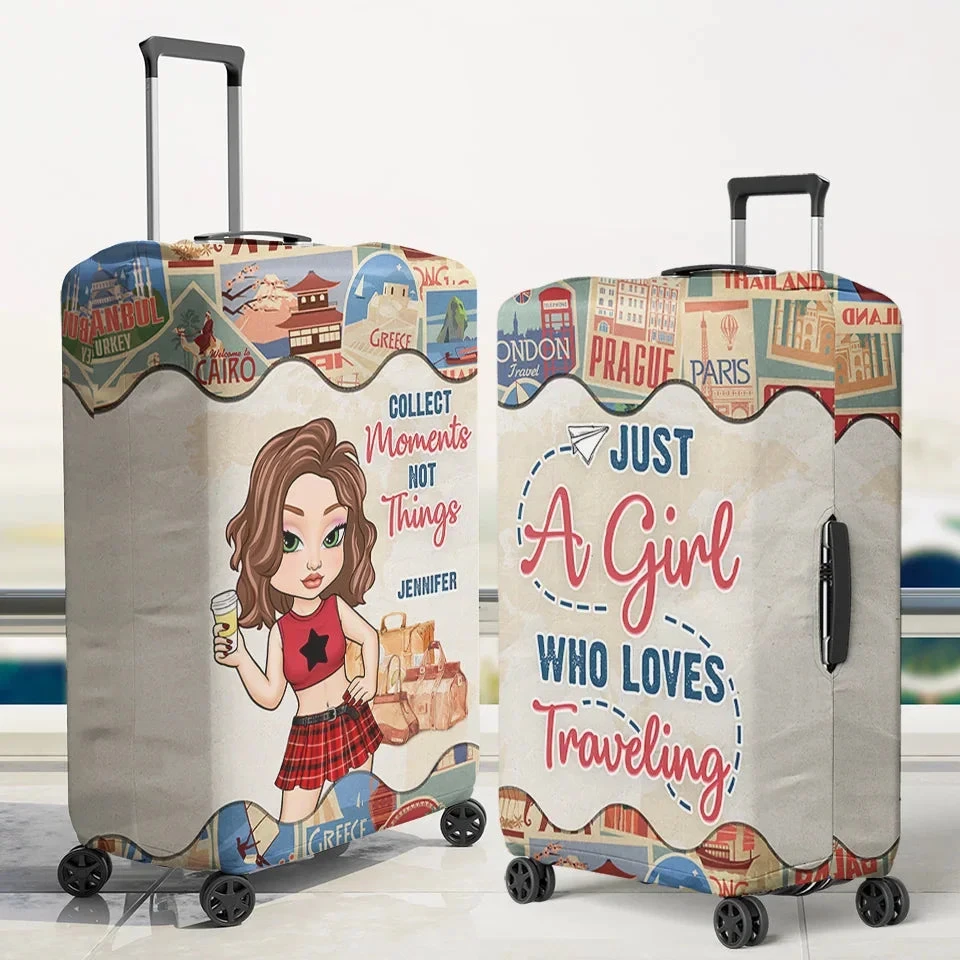 To Travel Is To Live - Travel Personalized Custom Luggage Cover - Summer Vacation Gift, Gift For Adventure Travel Lovers 3 To Travel Is To Live - Travel Personalized Custom Luggage Cover - Summer Vacation Gift, Gift For Adventure Travel Lovers - Image 3