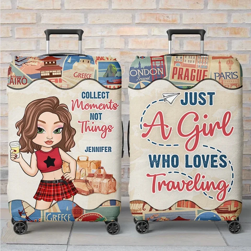 To Travel Is To Live - Travel Personalized Custom Luggage Cover - Summer Vacation Gift, Gift For Adventure Travel Lovers 1 To Travel Is To Live - Travel Personalized Custom Luggage Cover - Summer Vacation Gift, Gift For Adventure Travel Lovers