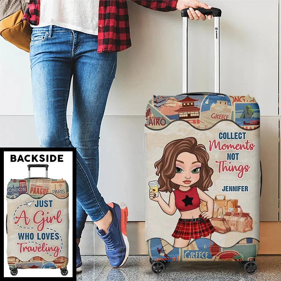 To Travel Is To Live - Travel Personalized Custom Luggage Cover - Summer Vacation Gift, Gift For Adventure Travel Lovers 4 To Travel Is To Live - Travel Personalized Custom Luggage Cover - Summer Vacation Gift, Gift For Adventure Travel Lovers - Image 4