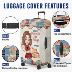 To Travel Is To Live - Travel Personalized Custom Luggage Cover - Summer Vacation Gift, Gift For Adventure Travel Lovers 10 To Travel Is To Live - Travel Personalized Custom Luggage Cover - Summer Vacation Gift, Gift For Adventure Travel Lovers -Pawfect House Store 677ce8ea8d462