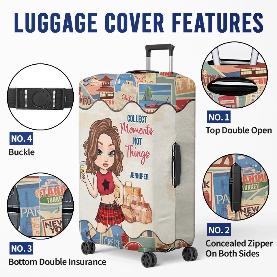 To Travel Is To Live - Travel Personalized Custom Luggage Cover - Summer Vacation Gift, Gift For Adventure Travel Lovers 5 To Travel Is To Live - Travel Personalized Custom Luggage Cover - Summer Vacation Gift, Gift For Adventure Travel Lovers - Image 5