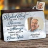 Custom Photo A Hug Sent From Heaven - Memorial Personalized Custom Aluminum Wallet Card - Sympathy Gift For Family Members