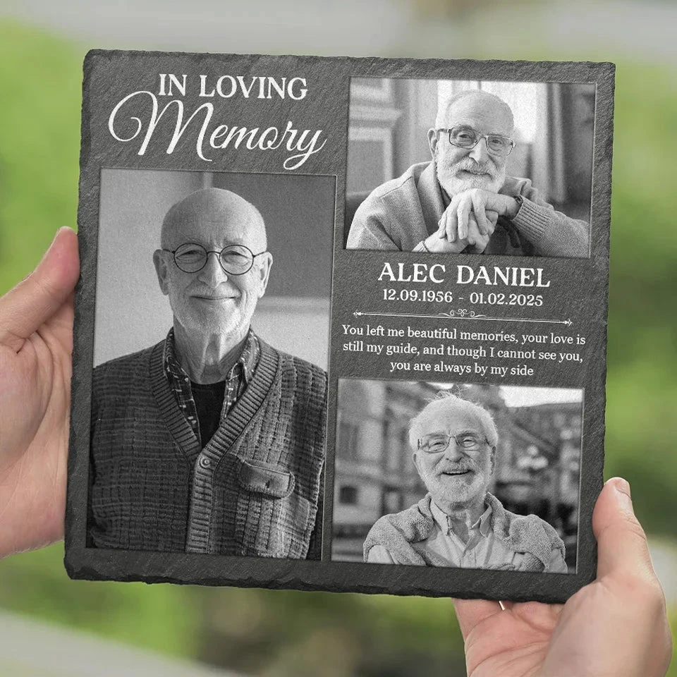 Custom Photo Your Love Is Still My Guide - Memorial Personalized Custom Square Shaped Stone With Stand - Sympathy Gift For Family Members 4 Custom Photo Your Love Is Still My Guide - Memorial Personalized Custom Square Shaped Stone With Stand - Sympathy Gift For Family Members - Image 4