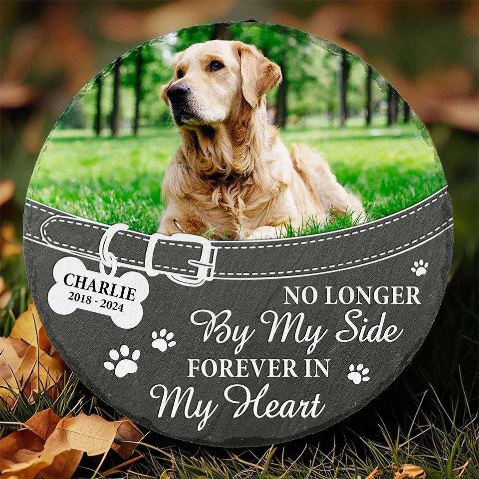 Custom Photo You Left Paw Prints On My Heart Forever - Memorial Personalized Custom Round Shaped Stone With Stand - Sympathy Gift For Pet Owners, Pet Lovers 7 Custom Photo You Left Paw Prints On My Heart Forever - Memorial Personalized Custom Round Shaped Stone With Stand - Sympathy Gift For Pet Owners, Pet Lovers - Image 7