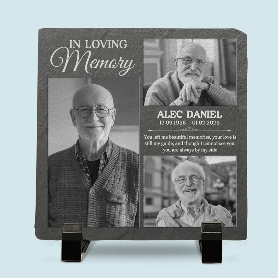 Custom Photo Your Love Is Still My Guide - Memorial Personalized Custom Square Shaped Stone With Stand - Sympathy Gift For Family Members 2 Custom Photo Your Love Is Still My Guide - Memorial Personalized Custom Square Shaped Stone With Stand - Sympathy Gift For Family Members - Image 2