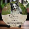 Custom Photo Your Paw Prints Are Forever Etched On My Soul - Memorial Personalized Custom Round Shaped Stone With Stand - Sympathy Gift For Pet Owners, Pet Lovers