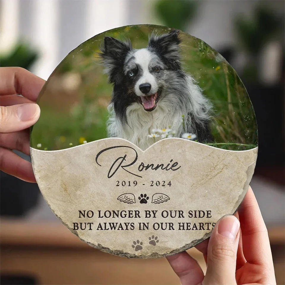 Custom Photo Your Paw Prints Are Forever Etched On My Soul - Memorial Personalized Custom Round Shaped Stone With Stand - Sympathy Gift For Pet Owners, Pet Lovers 4 Custom Photo Your Paw Prints Are Forever Etched On My Soul - Memorial Personalized Custom Round Shaped Stone With Stand - Sympathy Gift For Pet Owners, Pet Lovers - Image 4