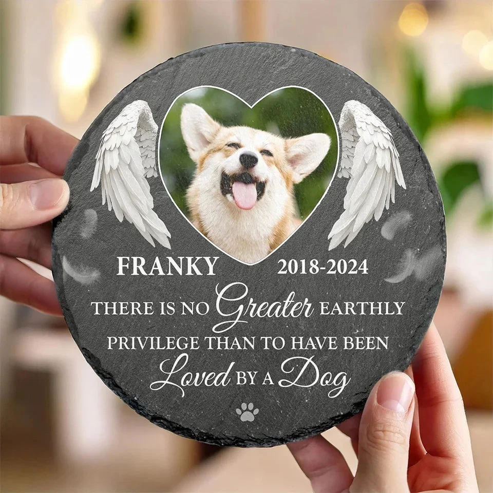 Custom Photo Your Spirit Will Always Remain With Me - Memorial Personalized Custom Round Shaped Stone With Stand - Sympathy Gift For Pet Owners, Pet Lovers 4 Custom Photo Your Spirit Will Always Remain With Me - Memorial Personalized Custom Round Shaped Stone With Stand - Sympathy Gift For Pet Owners, Pet Lovers - Image 4