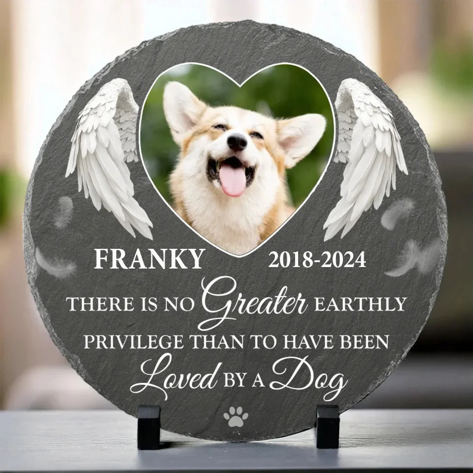 Custom Photo Your Spirit Will Always Remain With Me - Memorial Personalized Custom Round Shaped Stone With Stand - Sympathy Gift For Pet Owners, Pet Lovers 2 Custom Photo Your Spirit Will Always Remain With Me - Memorial Personalized Custom Round Shaped Stone With Stand - Sympathy Gift For Pet Owners, Pet Lovers - Image 2