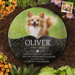 Custom Photo I'm Right Here Inside Your Heart - Memorial Personalized Custom Round Shaped Stone With Stand - Sympathy Gift For Pet Owners, Pet Lovers 12 Custom Photo I'm Right Here Inside Your Heart - Memorial Personalized Custom Round Shaped Stone With Stand - Sympathy Gift For Pet Owners, Pet Lovers -Pawfect House Store 677d1307ad942