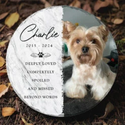 Custom Photo Deeply Loved And Missed Beyond Words - Memorial Personalized Custom Round Shaped Stone With Stand - Sympathy Gift For Pet Owners, Pet Lovers 13 Custom Photo Deeply Loved And Missed Beyond Words - Memorial Personalized Custom Round Shaped Stone With Stand - Sympathy Gift For Pet Owners, Pet Lovers -Pawfect House Store 677d19c00a0b0