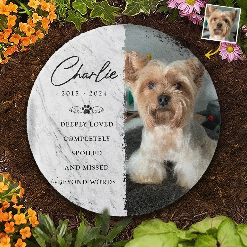 Custom Photo Deeply Loved And Missed Beyond Words - Memorial Personalized Custom Round Shaped Stone With Stand - Sympathy Gift For Pet Owners, Pet Lovers 6 Custom Photo Deeply Loved And Missed Beyond Words - Memorial Personalized Custom Round Shaped Stone With Stand - Sympathy Gift For Pet Owners, Pet Lovers - Image 6