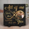 Custom Photo You Stole My Heart, But I’ll Let You Keep It - Couple Personalized Custom Square Shaped Stone With Stand - Gift For Husband Wife, Anniversary