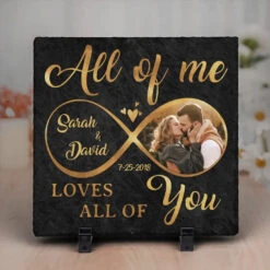 Custom Photo You Stole My Heart, But I’ll Let You Keep It - Couple Personalized Custom Square Shaped Stone With Stand - Gift For Husband Wife, Anniversary