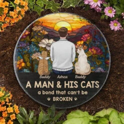 Just A Girl And Her Cat, A Bond That Can't Be Broken - Memorial Personalized Custom Round Shaped Stone With Stand - Sympathy Gift For Pet Owners, Pet Lovers 12 Just A Girl And Her Cat, A Bond That Can't Be Broken - Memorial Personalized Custom Round Shaped Stone With Stand - Sympathy Gift For Pet Owners, Pet Lovers -Pawfect House Store 677e2498486f5