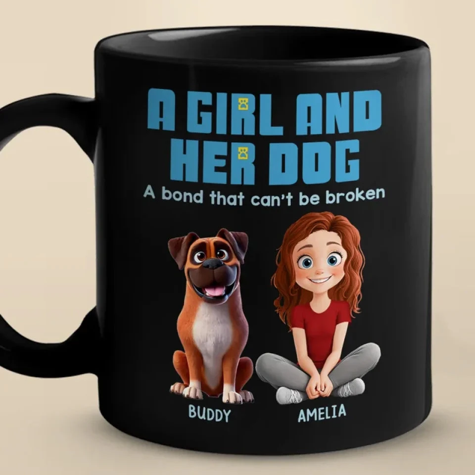Pawsitively In Love - Dog Personalized Custom Black Mug - Gift For Pet Owners, Pet Lovers 1 Pawsitively In Love - Dog Personalized Custom Black Mug - Gift For Pet Owners, Pet Lovers