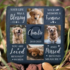 Custom Photo Sweet Reminders Of The Moments We Shared - Memorial Personalized Custom Square Shaped Stone With Stand - Sympathy Gift For Pet Owners, Pet Lovers -Pawfect House Store 677e4dcf64007