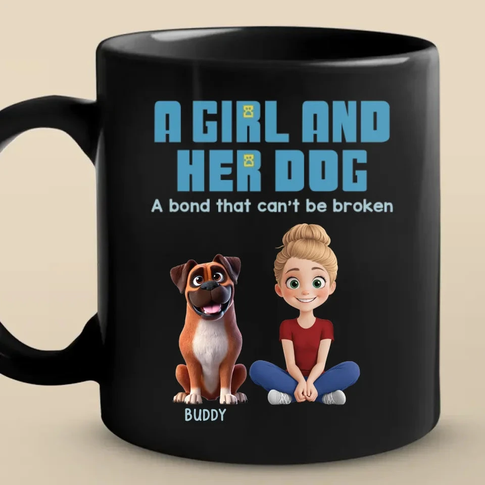 Pawsitively In Love - Dog Personalized Custom Black Mug - Gift For Pet Owners, Pet Lovers 2 Pawsitively In Love - Dog Personalized Custom Black Mug - Gift For Pet Owners, Pet Lovers - Image 2