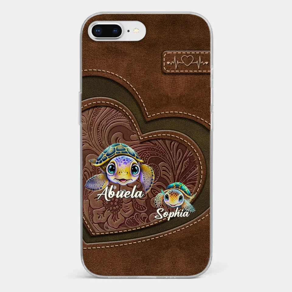 A Turtle Carries Its Home, Grandma Carries Generations Of Love - Family Personalized Custom Clear Phone Case - Gift For Mom, Grandma 3 A Turtle Carries Its Home, Grandma Carries Generations Of Love - Family Personalized Custom Clear Phone Case - Gift For Mom, Grandma - Image 3