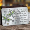 My Mind Still Talks To You - Memorial Personalized Custom Aluminum Wallet Card - Sympathy Gift For Family Members