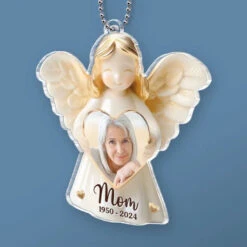 Custom Photo Your Laughter Lingers In Our Hearts - Memorial Personalized Custom Car Ornament - Acrylic Custom Shaped - Sympathy Gift For Family Members -Pawfect House Store 677f40f7295ac