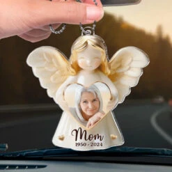 Custom Photo Your Laughter Lingers In Our Hearts - Memorial Personalized Custom Car Ornament - Acrylic Custom Shaped - Sympathy Gift For Family Members -Pawfect House Store 677f41001bf6f
