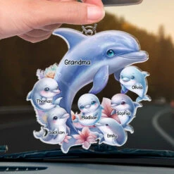 Like A Dolphin, Grandma Brings Joy With Every Wave - Family Personalized Custom Car Ornament - Acrylic Custom Shaped - Gift For Mom, Grandma 8 Like A Dolphin, Grandma Brings Joy With Every Wave - Family Personalized Custom Car Ornament - Acrylic Custom Shaped - Gift For Mom, Grandma -Pawfect House Store 677f4e701b6dc