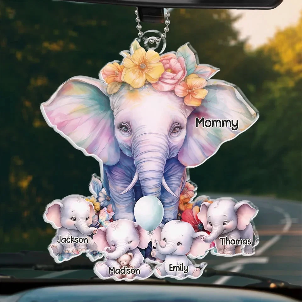 Grandma’s Love Stands Tall And Unwavering, Just Like An Elephant - Family Personalized Custom Car Ornament - Acrylic Custom Shaped - Gift For Mom, Grandma 1 Grandma’s Love Stands Tall And Unwavering, Just Like An Elephant - Family Personalized Custom Car Ornament - Acrylic Custom Shaped - Gift For Mom, Grandma