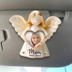 Custom Photo In Loving Memory Of A Gentle Soul - Memorial Personalized Custom Car Visor Clip - Sympathy Gift For Family Members