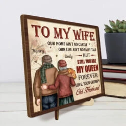 You Are My Queen Forever - Couple Personalized Custom 2-Layered Wooden Plaque With Stand - Gift For Husband Wife, Anniversary 9 You Are My Queen Forever - Couple Personalized Custom 2-Layered Wooden Plaque With Stand - Gift For Husband Wife, Anniversary -Pawfect House Store 677f7cfcae02b