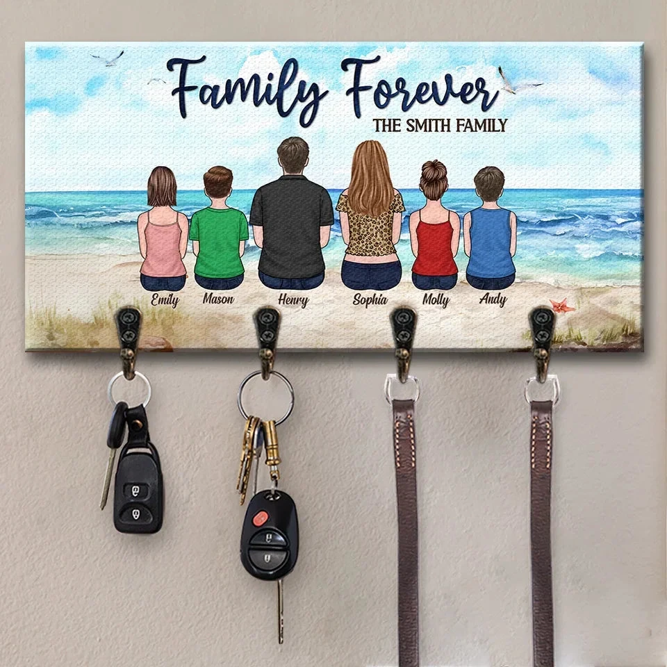 Every Family Has A Story Welcome Ours - Family Personalized Custom Home Decor Key Hanger, Key Holder - House Warming Gift For Family Members 1 Every Family Has A Story Welcome Ours - Family Personalized Custom Home Decor Key Hanger, Key Holder - House Warming Gift For Family Members