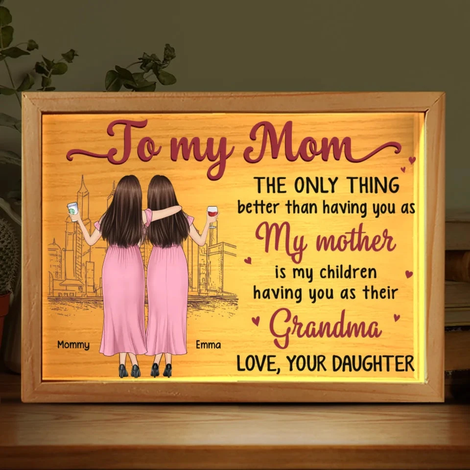 A Mother’s Love, A Grandmother’s Wisdom - Family Personalized Custom Frame Light Box - Gift For Mom, Grandma 2 A Mother’s Love, A Grandmother’s Wisdom - Family Personalized Custom Frame Light Box - Gift For Mom, Grandma - Image 2