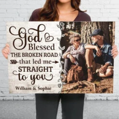 Custom Photo With You, I Am Home - Couple Personalized Custom Horizontal Canvas - Gift For Husband Wife, Anniversary -Pawfect House Store 6780b1819fb35