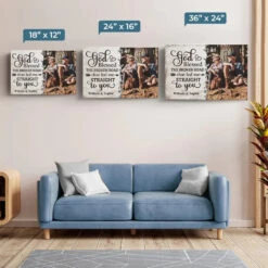 Custom Photo With You, I Am Home - Couple Personalized Custom Horizontal Canvas - Gift For Husband Wife, Anniversary -Pawfect House Store 6780b18a4dec2