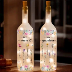 Every Flower Reminds Me Of Your Kindness - Family Personalized Custom Bottle Lamp - Gift For Mom, Grandma