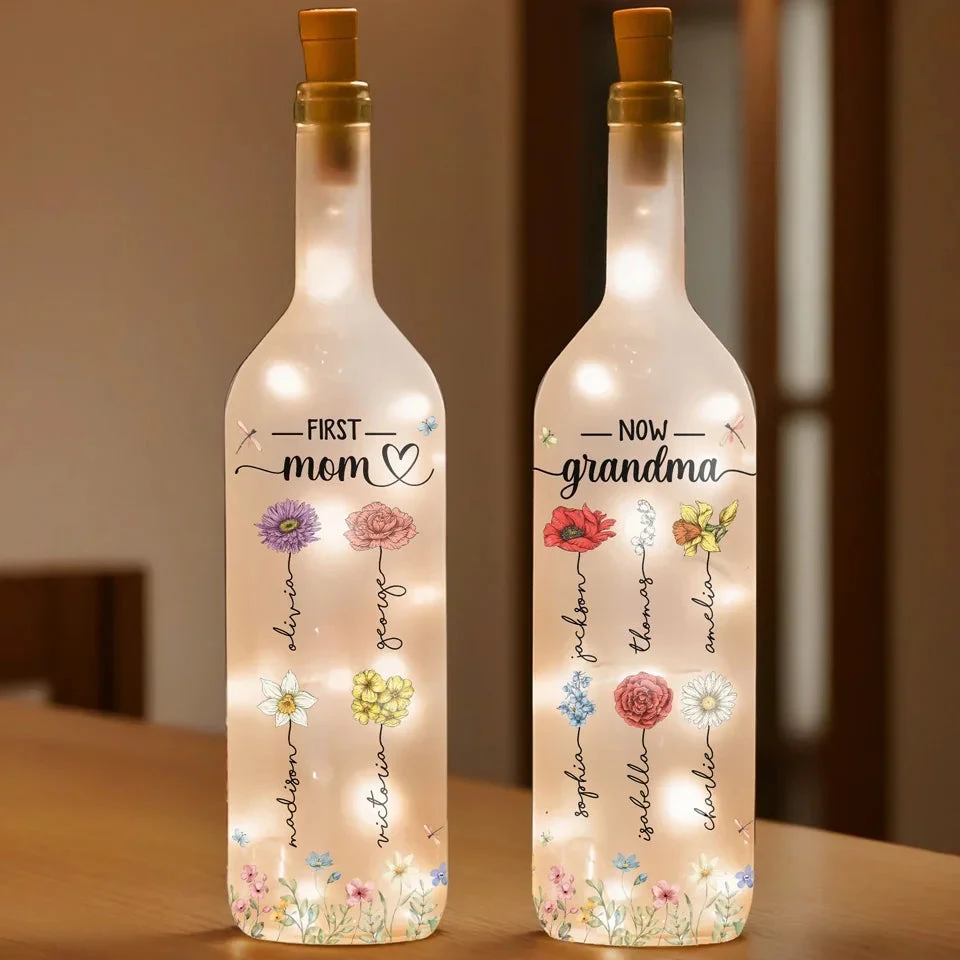 Like A Flower, Your Love Is Beautiful And Pure - Family Personalized Custom Bottle Lamp - Gift For Mom, Grandma 3 Like A Flower, Your Love Is Beautiful And Pure - Family Personalized Custom Bottle Lamp - Gift For Mom, Grandma - Image 3