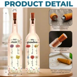Like A Flower, Your Love Is Beautiful And Pure - Family Personalized Custom Bottle Lamp - Gift For Mom, Grandma 9 Like A Flower, Your Love Is Beautiful And Pure - Family Personalized Custom Bottle Lamp - Gift For Mom, Grandma -Pawfect House Store 6780cfc1865b4