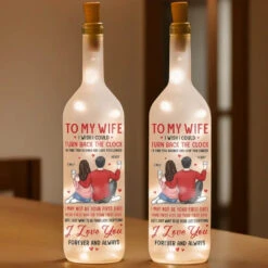 I Love You Forever And Always - Couple Personalized Custom Bottle Lamp - Gift For Husband Wife, Anniversary -Pawfect House Store 6780d78a4c4bb