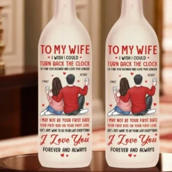 I Love You Forever And Always - Couple Personalized Custom Bottle Lamp - Gift For Husband Wife, Anniversary -Pawfect House Store 6780d790755d4