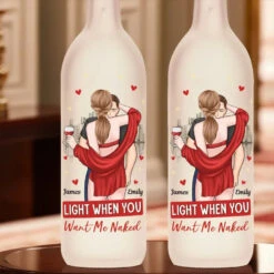 You Make My Heart Smile - Couple Personalized Custom Bottle Lamp - Gift For Husband Wife, Anniversary -Pawfect House Store 6780d8d21b7b0