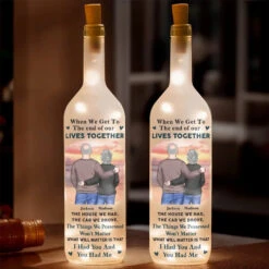 I Fall In Love With You More And More Each Day - Couple Personalized Custom Bottle Lamp - Gift For Husband Wife, Anniversary